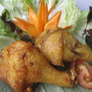 Fried Chicken thighs With Fish Sauce or Butter